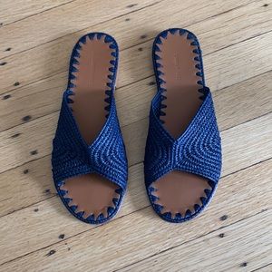 Carrie Forbes Raffia Slide Sandals